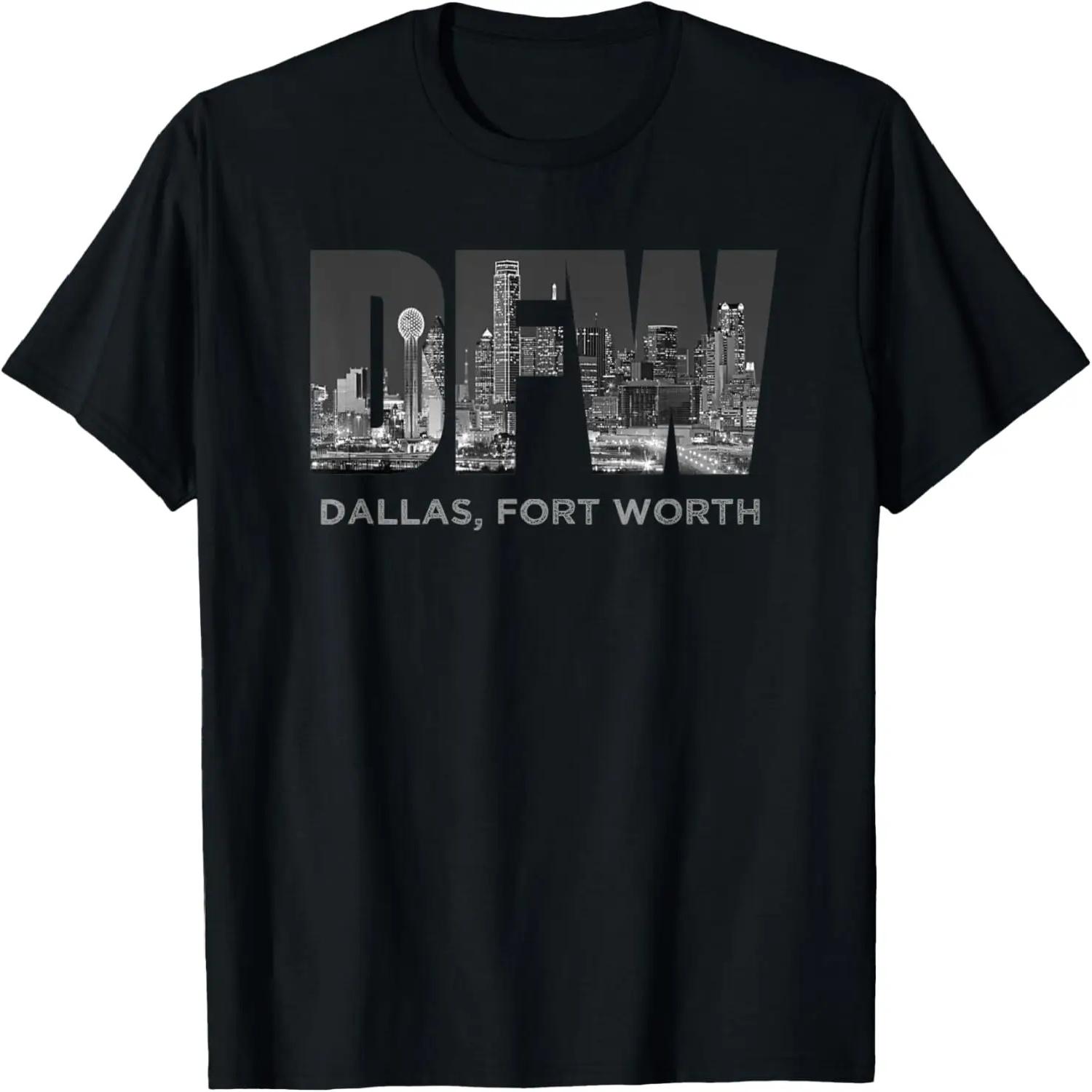 Dallas Fort Worth Texas Art Souvenir Gift DFW Airport Code T-Shirt S