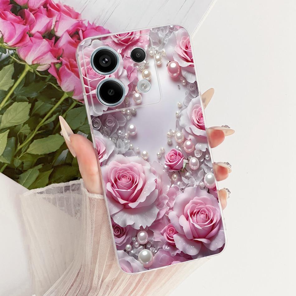 For Xiaomi Poco X6 Pro PocoX6 Cute Flower Butterfly Cat Painted Case For POCO X 6 X6Pro Soft Silicone TPU Phone Cases