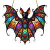Halloween Colorful Bat Hanging Decoration Stained Glass 2D Flat Acrylic