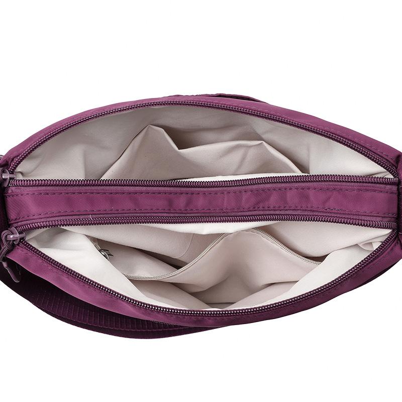 Women's Bag Large Capacity Multi-Zip Commuter Lightweight Shoulder Crossbody Bag