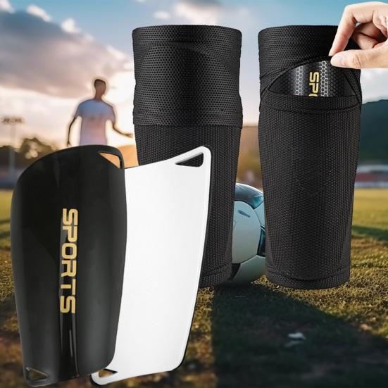 1 Pair Football Shin Guards for Kids Youth Adults Soft Padded Shock Absorption Shin Pads Sleeve Prevent Injuries Professional
