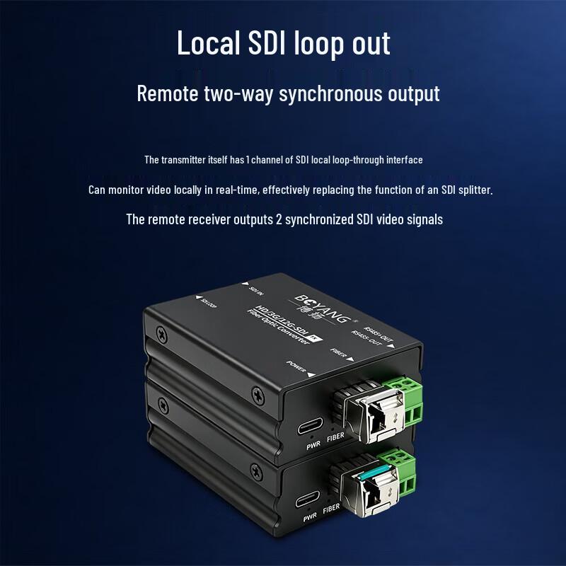 Boyang 12G-SDI Single-Channel Fiber Optic Video Transceiver