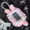 New Pink Bow Card Holder Lace with Ribbon Photo Protector Case Anime Photocard Holder
