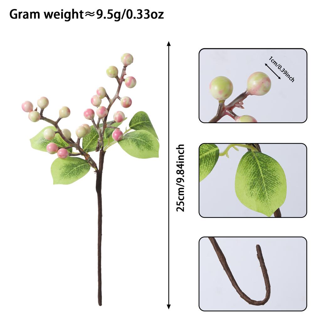 Artificial Olive Branches Decor with Faux Berries for Home Office Photography Spring Floral Arrangement 9.84in Plastic Foam
