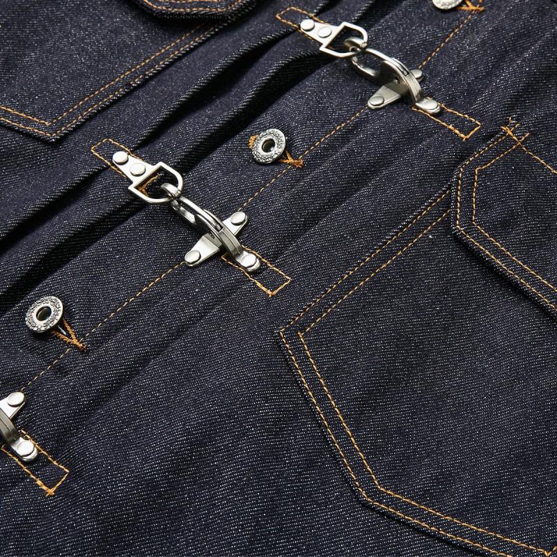 Amerikanischer Street Style Boxy Denimjacke Herren Lockerer Schnitt Lässige Oberbekleidung
