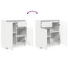 White Sideboard with Drawer 71 X 35 X 84 Cm Particleboard