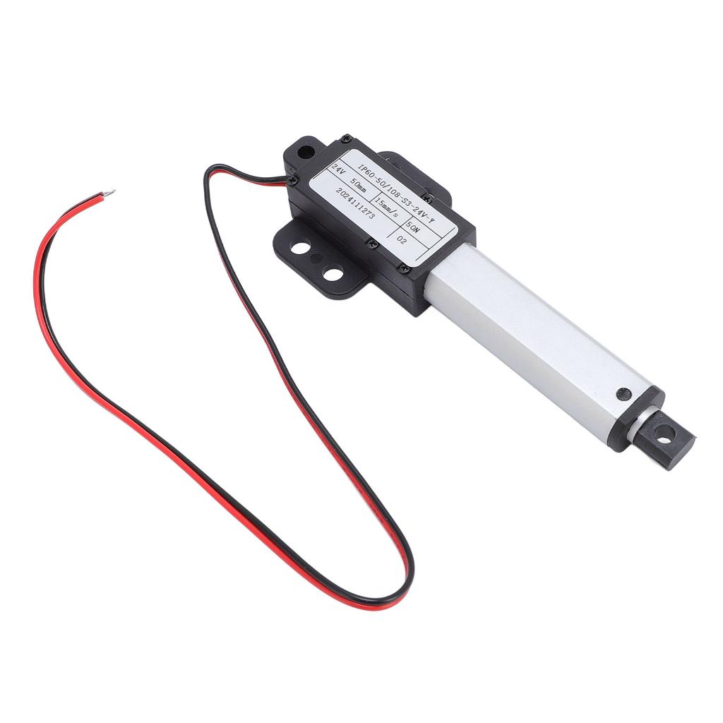 Mini elektrický lineárny aktuátor 50mm zdvih 50N ťah 15mms rýchlosť Malý lineárny pohybový aktuátor pre
