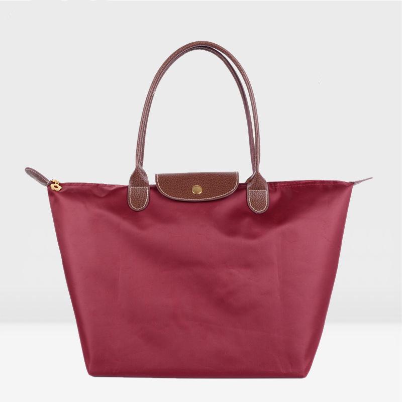 Women's Nylon Folding Shoulder Bag: Waterproof, Versatile for Gym, Sports, Shopping, and Storage