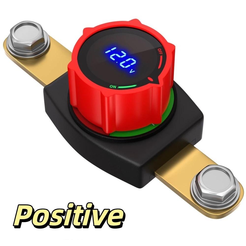 Brass Screw Hole Battery Disconnect Switch Positive Negative Pole Power Switch LED Voltmeter  Cars