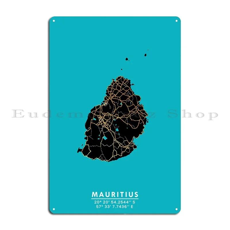 Mauritius Metal Signs Vintage Painting Iron Garage Wall Mural Tin Sign Poster 20x30cm(7.8x11.8inch)