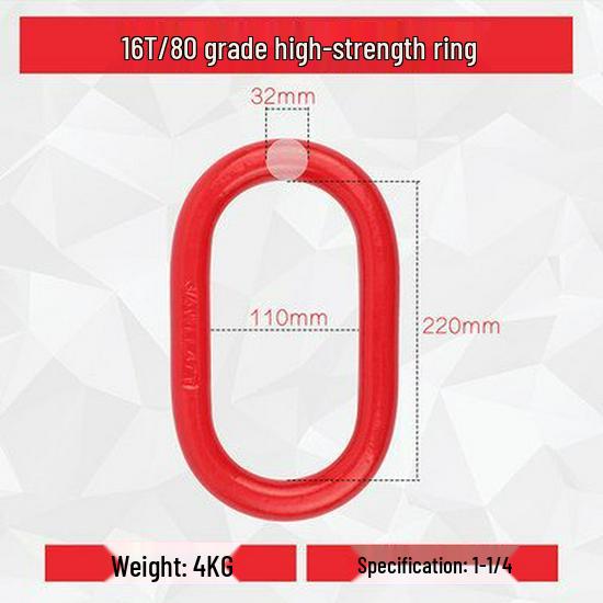 Heavy Duty Lifting Chain Connector with Eye Ring and Snap Hook