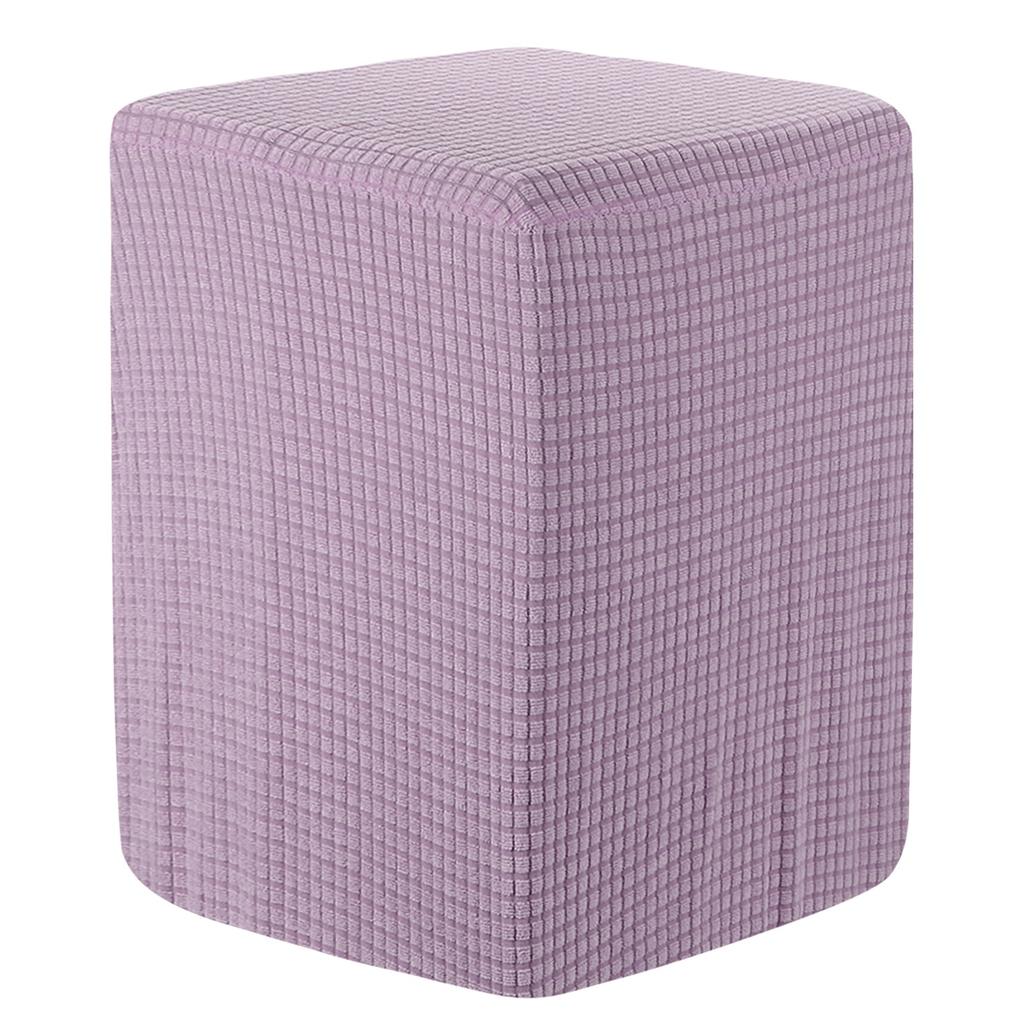 Quadratische Hockerhülle 36x25x32cm Dehnbare Hockerbezüge Elastischer Hocker Fußhocker Schutzbezug für Wohnzimmer Schlafzimmer