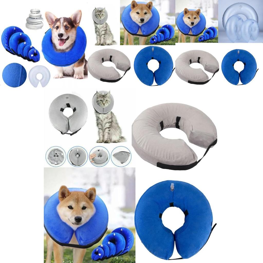 Comfortable Elizabethan Dog Collar Inflatable Protective Neck Cone For Pets In Pvc
