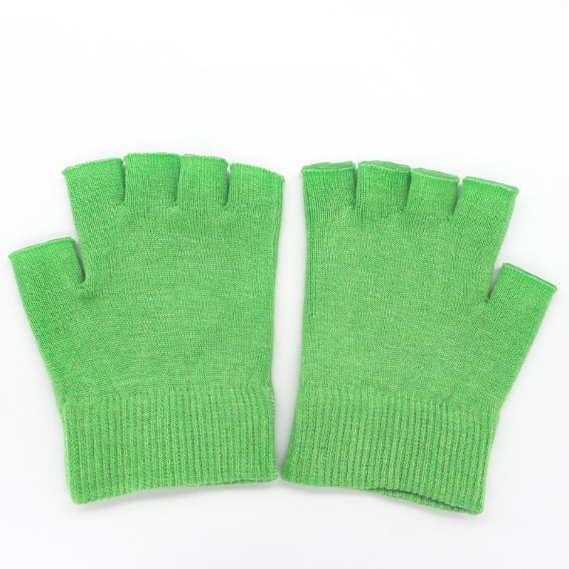 Reusable Cotton Gel Half-Finger Gloves For Deep Moisturizing Care Overnight Repair Treatment For Dry Cracked Hands Care Tool