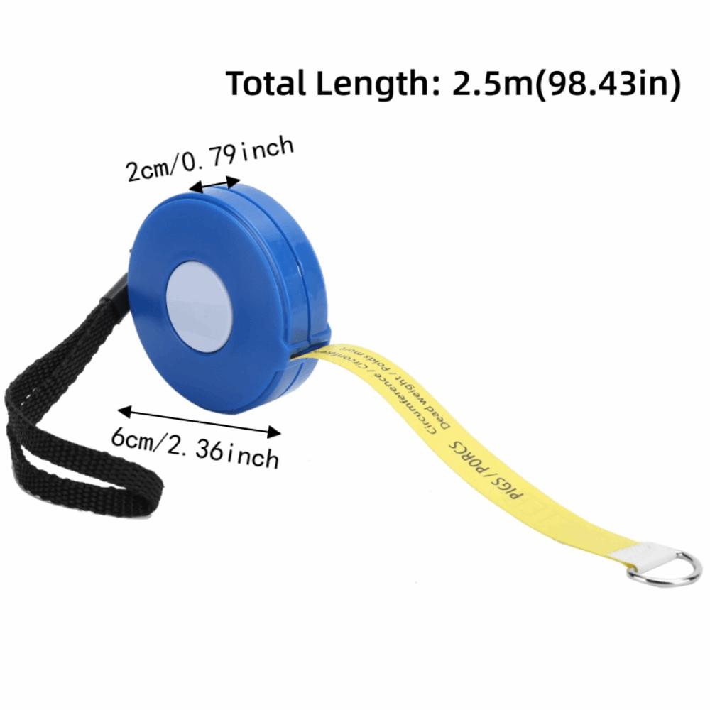 2.5m/8.20 ft Body Weight Tape Measure PVC Livestock Weight Tape Livestock Management