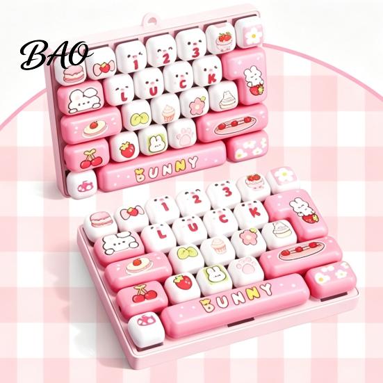 Adults Sensory Toy 26-Key Keyboard Fidget Toy, Animal Theme Push Bubble Keyboard, Tactile Pressing Stress Relief Mini for Backpack Purse Charm