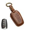 Car Handmade Leather Key Case Holder For Hyundai Grand Santa Fe 3 DM IX45 IX35 Genesis DH Grandeur Azera HG Equus 2013 2014