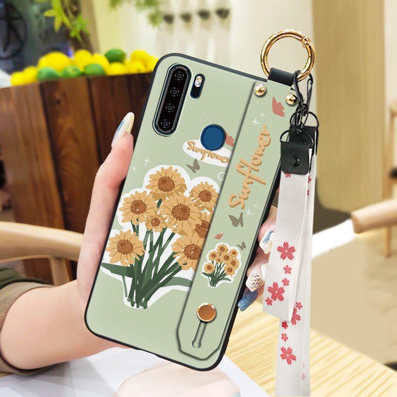 Waterproof Oil Painting Phone Case For Blackview A80 Pro Silicone Protective Soft case Anti-knock Wrist Strap Wristband