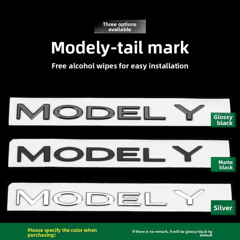 DQMN8 Tesla car emblem ABS front badge trunk emblem modification dual motor badge letters Tesla Model Y 3 X S dual motor sticker