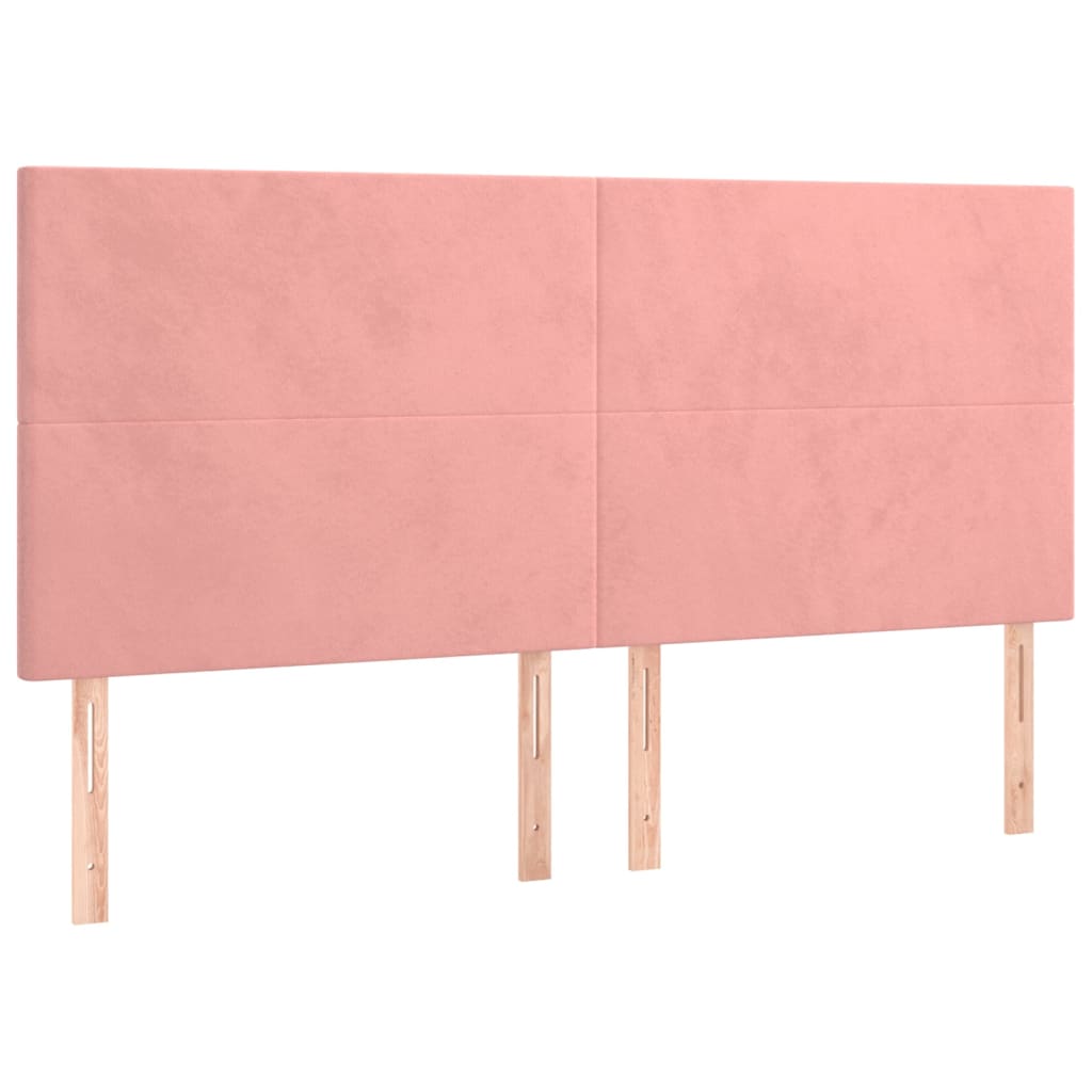LED Headboard Pink 160x5x118 128 Cm Velvet