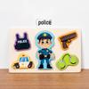 3D Geometric Character Profession Wooden Puzzle: Interactive Educational Cognitive Toy for Early Learning