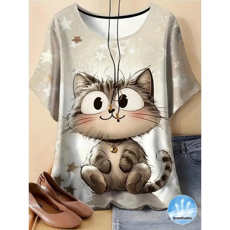 

3D Printed Fashion Women s T-shirt Summer Breathable Casual Versatile 6XL