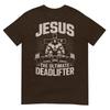 Funny Christian Gym Jesus The Ultimate Deadlifter Workout TShirt