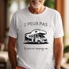 Funny Campervan Quote 'I Can't I'm Going Camping' Cotton T Shirt White S 5XL Road Trip Casual F