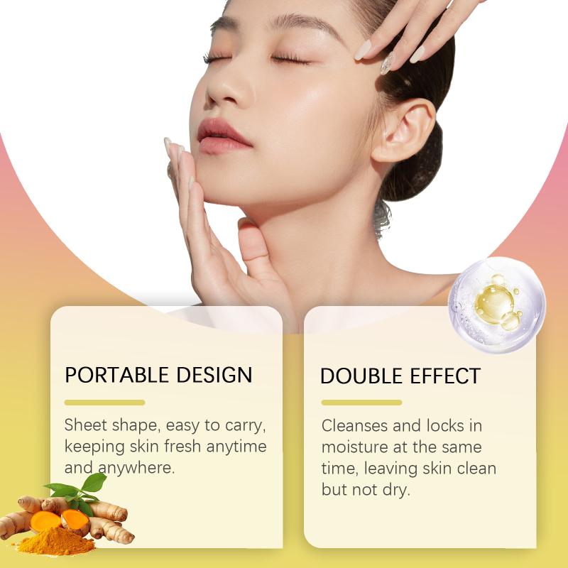 Exfoliating Facial Pads Cleansing Moisturize Anti Acne Balance Oil Tender Clean Facial Exfoliates Face Turmeric Cleansing Pads