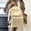 Sac à dos rétro en cuir PU Grande capacité Sac à dos décontracté pour femme avec plusieurs poches Parfait pour le travail quotidien, l'école et le shopping Sans pendentif