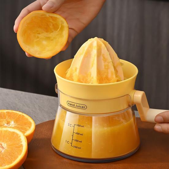 Manual Citrus Juicer with Reamer Heavy-Duty Orange Lemon Squeezer for Fresh Juice Dishwasher Safe Portable Citrus Juicer Tool for Home Kitchen