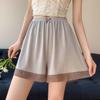 Women's Ice Silk Lace Safety Shorts - Anti-Exposure, Thin, No Curl, Loose Fit, Slimming, Perfect for Summer & Home Base Layer