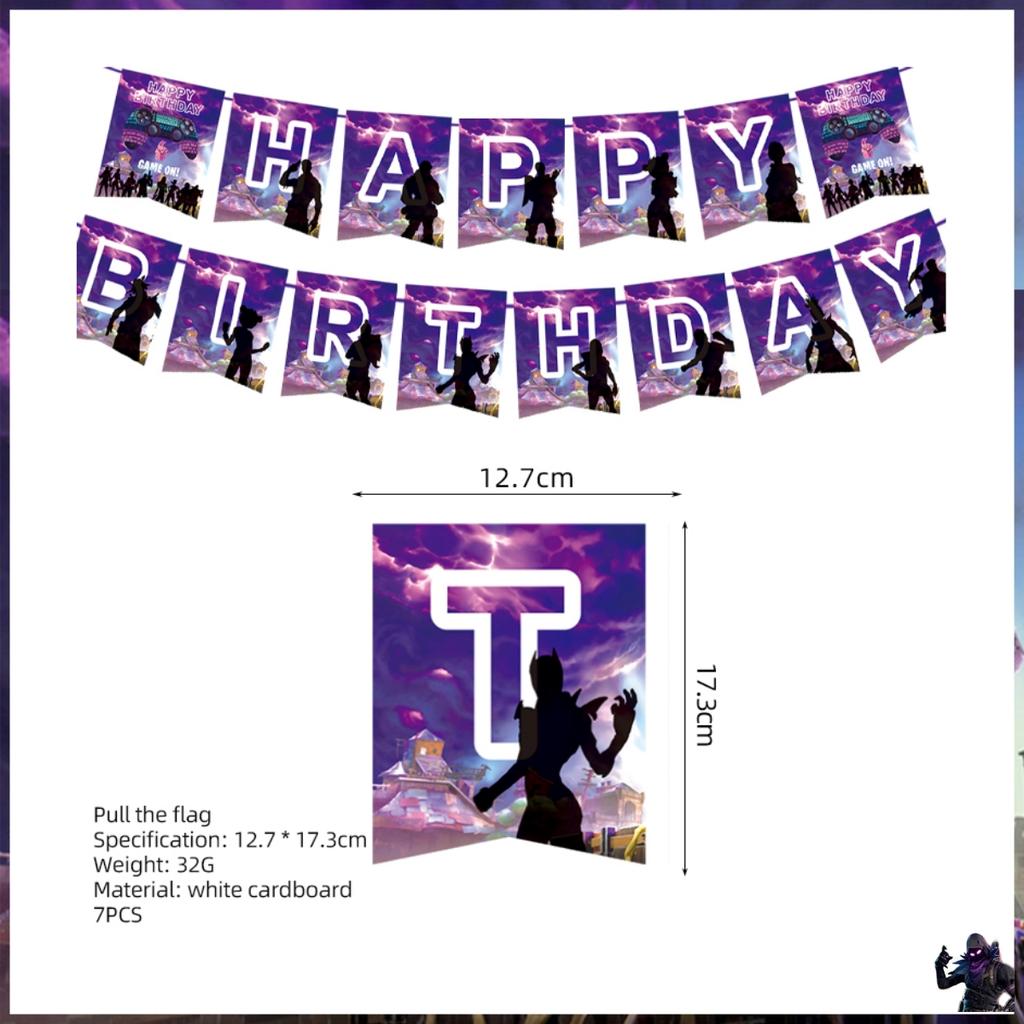 Shooting Game Fortnition Birthday Party Decoration Plate Cup Cartoon Alpaca Llama Foil Globos Baby Shower Kids Party Supplies