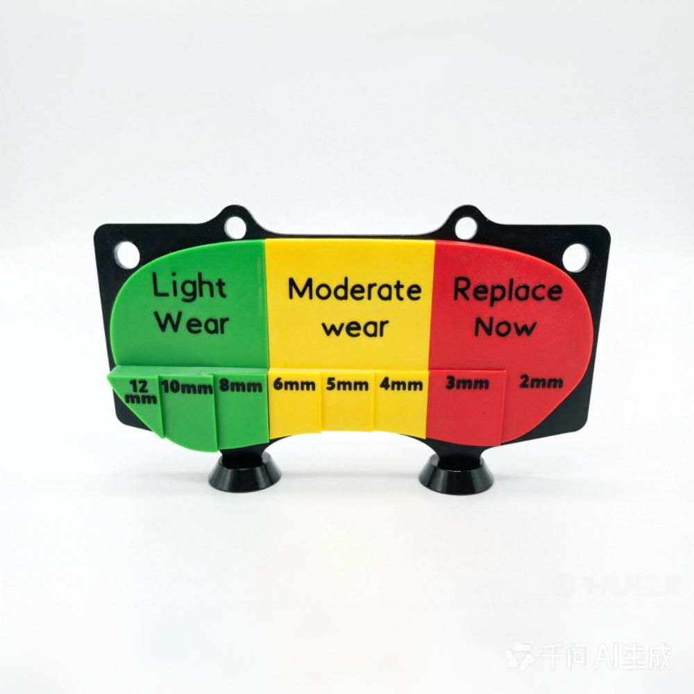 Color-Coded Brake Pad Thickness Gauge Wear Measurement Brake Pad Measuring Tool  Brake Inspection