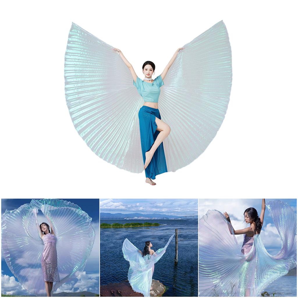 Belly Dance Isiss Wing with Stick Belly Dance Costume Angel Wing for Halloween Carnival Performances Butterfly Wing