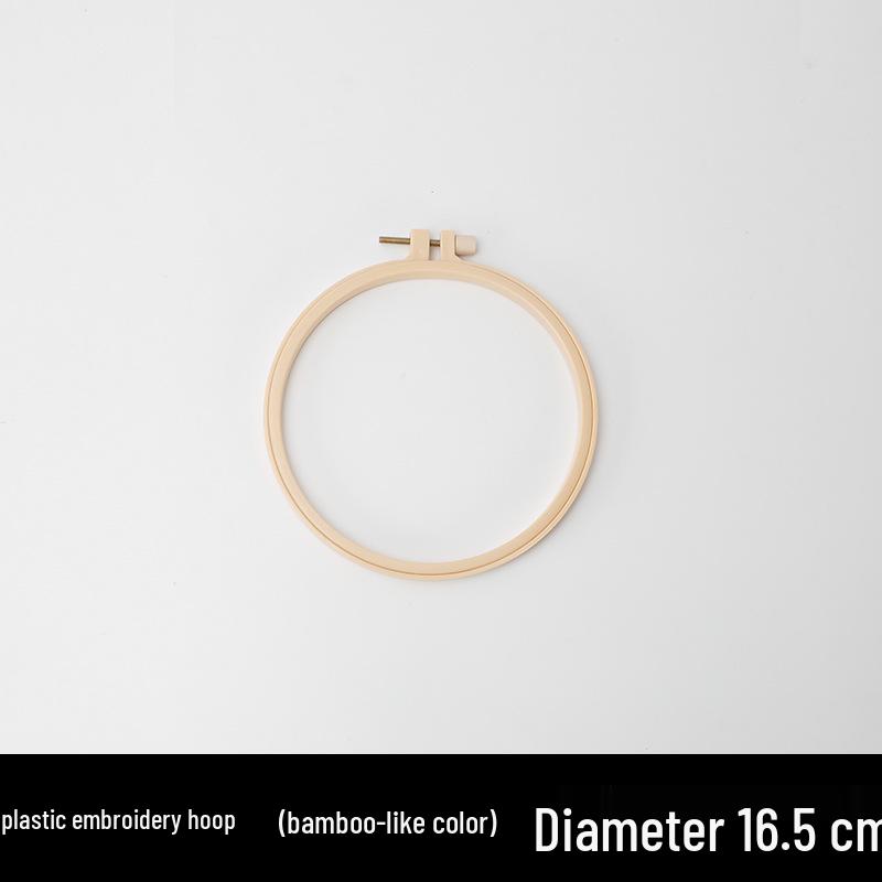 Bamboo-Style Plastic Embroidery Hoop: Handmade DIY Round Frame & Stand