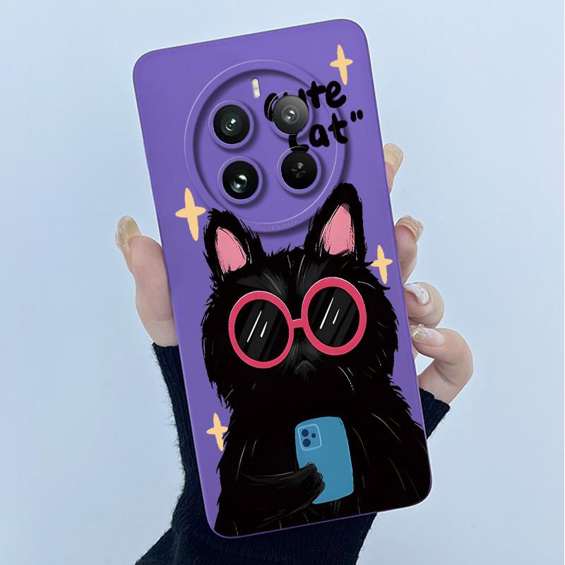 Case For Realme 12 Pro Plus 12 Plus 12X 5G Phone Case Cartoon Pretty Flower Liquid Silicone Soft TPU Protective Cover Shell Capa