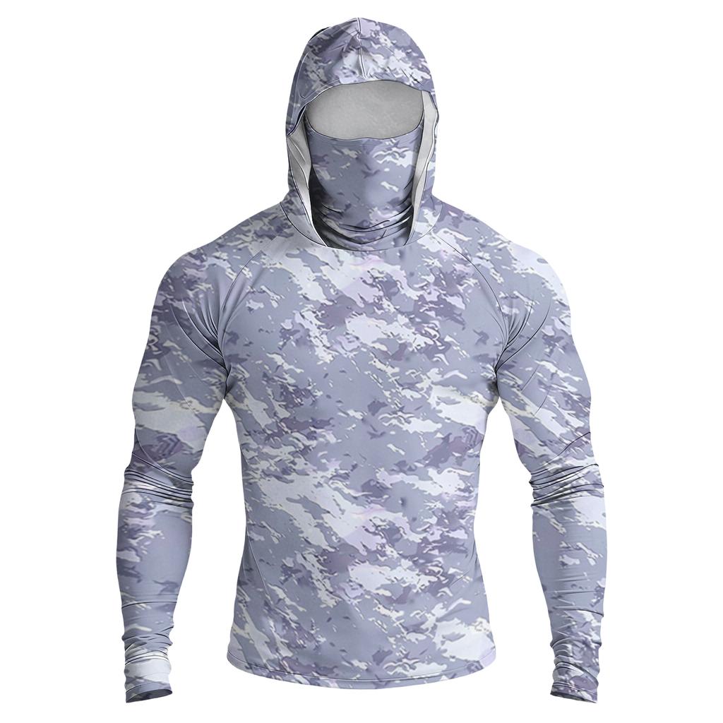 Men's Casual Drop-Shoulder Hooded Long-Sleeve  Shirt