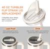 40oz Lid for Stanley Flip Straw Leak Proof Tumbler Lid Replacement for Stanley Cup Accessories Straw Cover