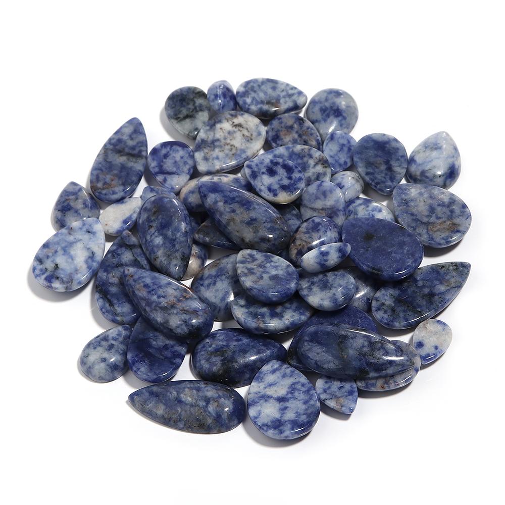 LOULEUR WaterDrop Natural Stone Cabochon For Jewelry Making Tiger Eye Amethyst Lapis Lazuli Agate Stone Beads for Handwork