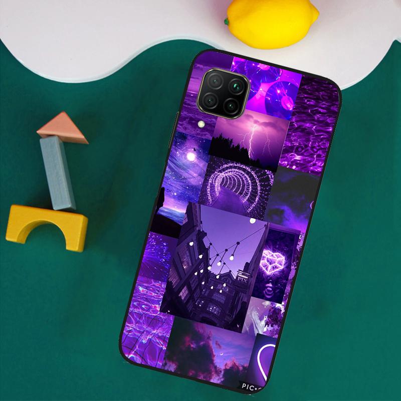 Esthétique Violette Pour Coque Huawei Nova 9 10 SE 8i 11i 12i 12s Y60 Y61 Y70 Y90 Y72 Y73 Y91 P60 Pro P40 P30 Lite
