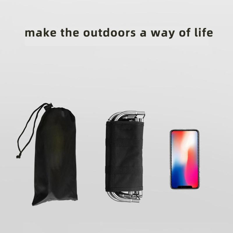 Camping Stool, Mini Folding Stool with Carry Bag, Aluminum-Alloy Bracket Lightweight Collapsible Fishing Stool Outdoor