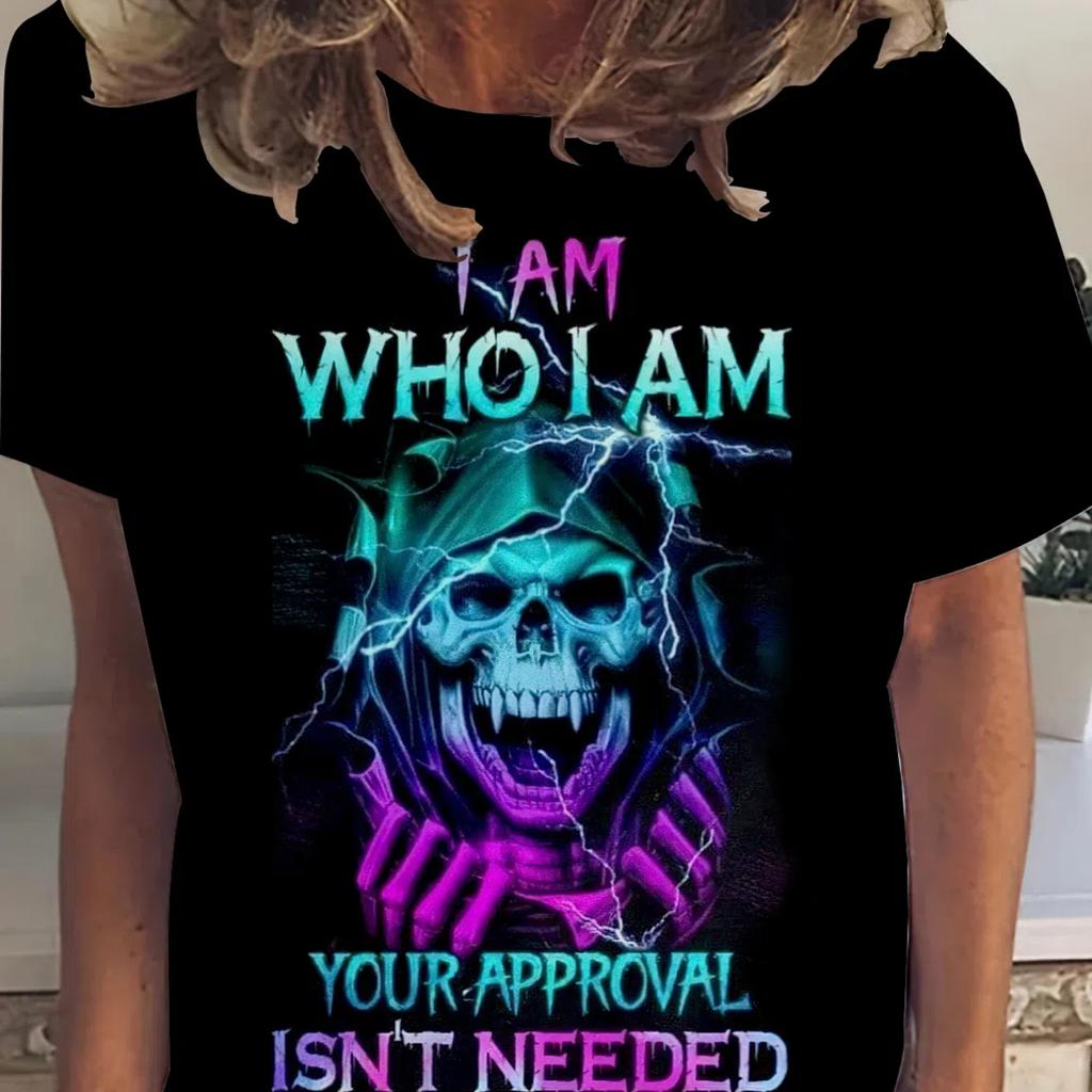 Summer Women's Large 3D Printed T-shirt Short Sleeved Top Personalized T-shirt