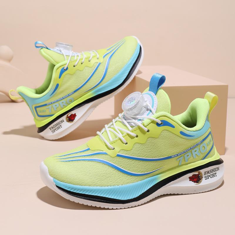 Red Rabbit 7Pro Children's Sneakers Breathable Double Mesh Lightweight Boys and Girls Button Student Lightweight Running Shoes