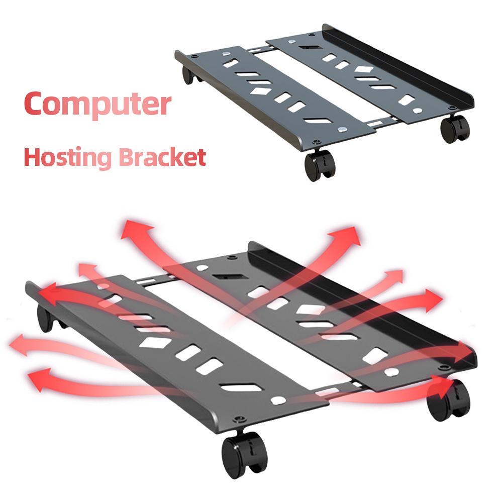 PC Stand Computer Tower Stand with Caster Wheels Adjustable Mobile CPU Stand Steel Heavy-Duty PC Tower Stand PC Tower CPU Holder
