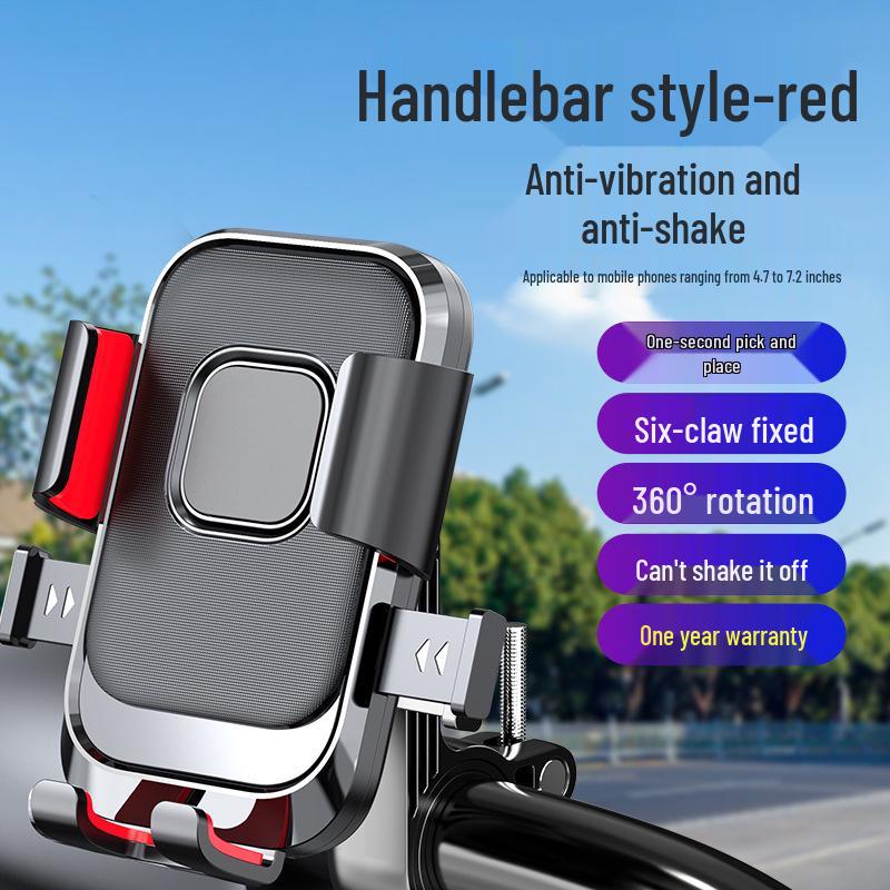 Compact Phone Mount with Sunshade for Motorcycles, Scooters, and Bicycles - Ideal for Delivery Riders and All-Weather Navigation.