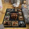 Cattle Collection Pattern Rug Floor Mat for Living Room or Bedroom Soft and Comfortable Carpet a Gift for Birthday and Holiday.