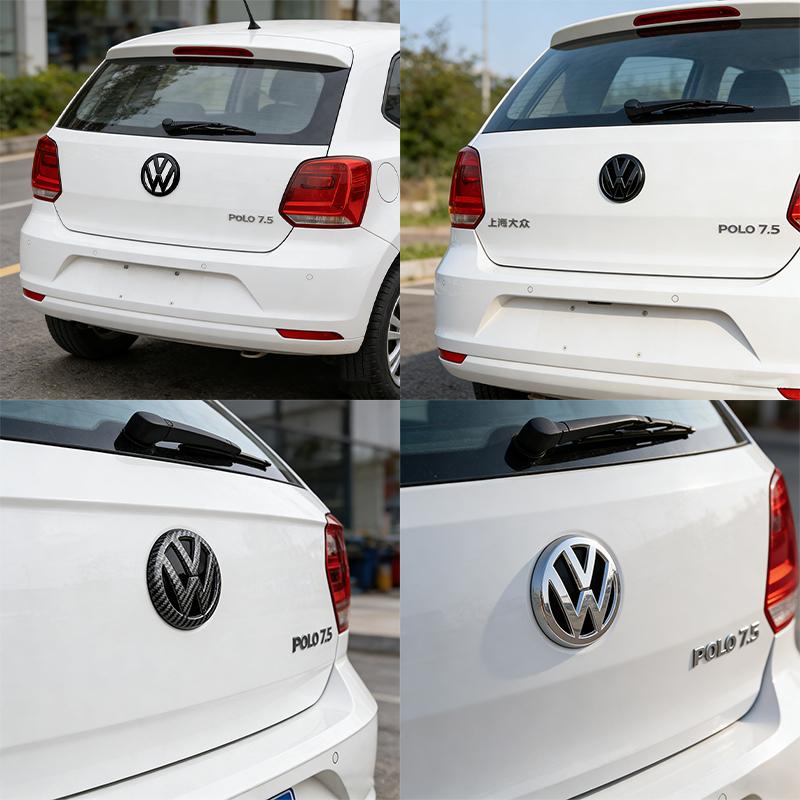 136mm 112mm ABS For Volkswagen VW Golf 7.5 MK7.5 GTI GTD R Rline Car Front Hood Emblem Rear Trunk Badge Sticker Auto Accessories CWS1 QQ93