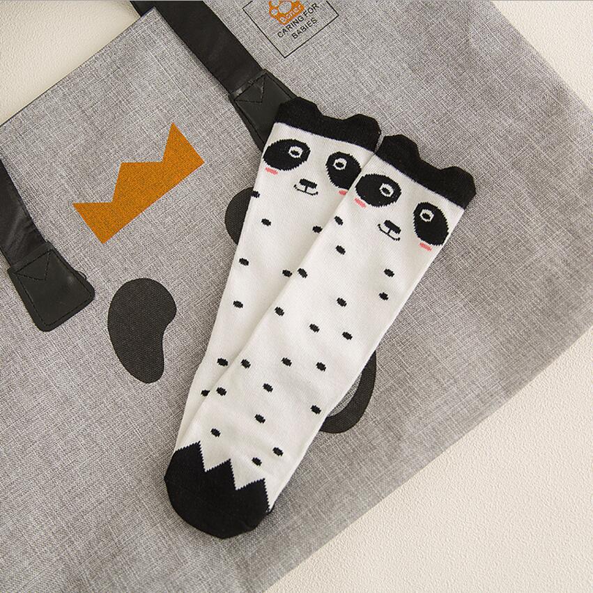 Animal Print Knee High Baby Girls Socks Anti Slip Cartoon Cat Leg Warmers Infant Baby Long Socks Cotton Newborn Baby Boy Socks