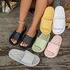 Women'S Stylish EVA Slide Sandals - Comfortable, Non-Slip, Washable Indoor/Outdoor Slippers in Black, Multi-Color Options, Perfect for All Seasons